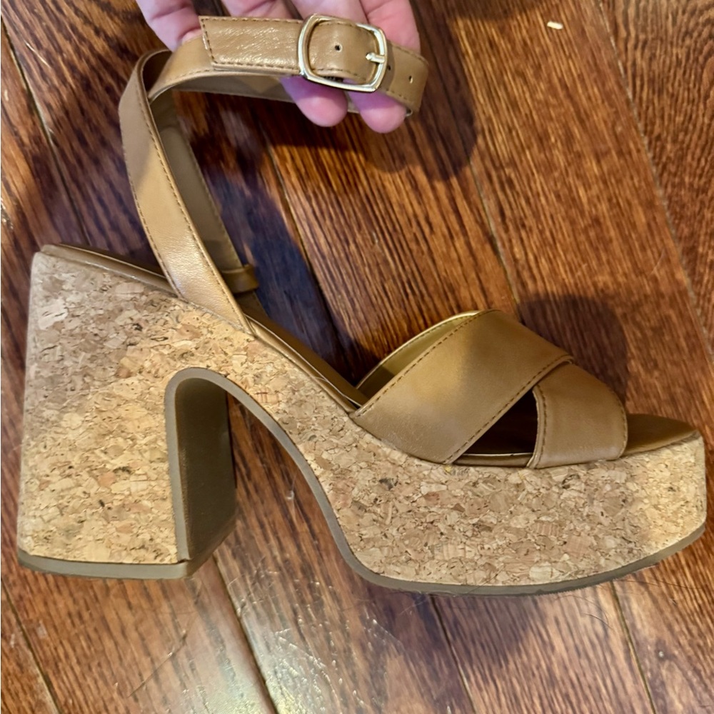 Call It Spring Tan Platform Sandals - Picture 3 of 5